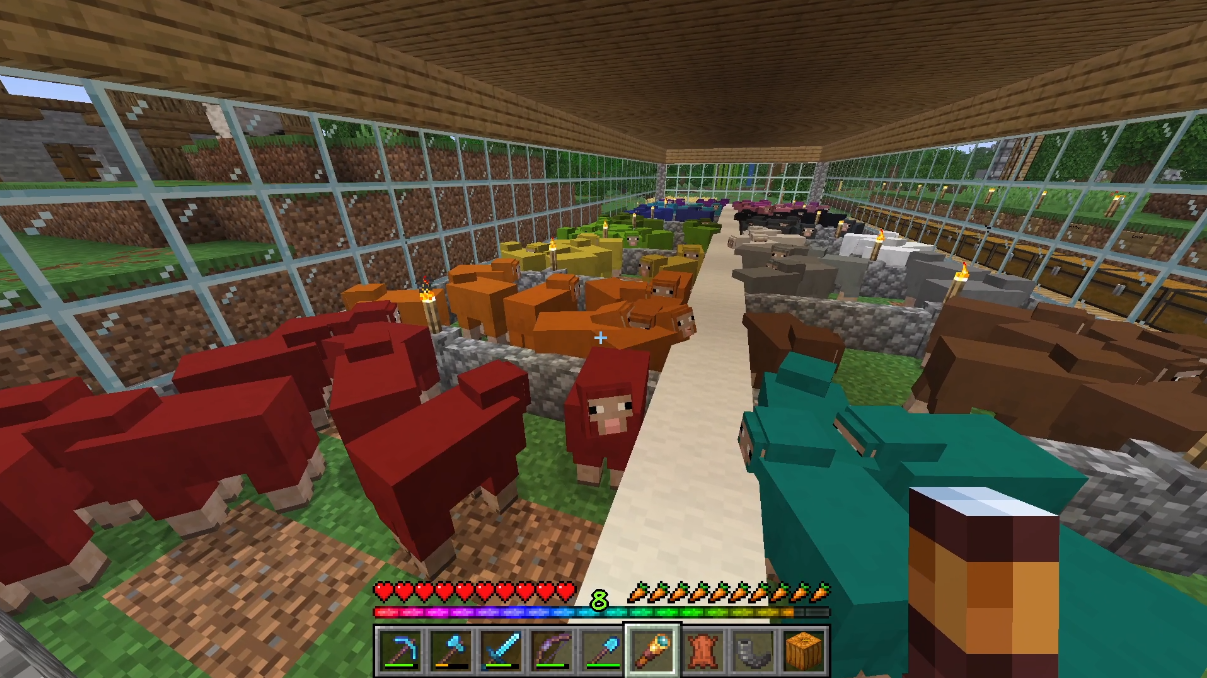 The Inside of the Wool Farm.